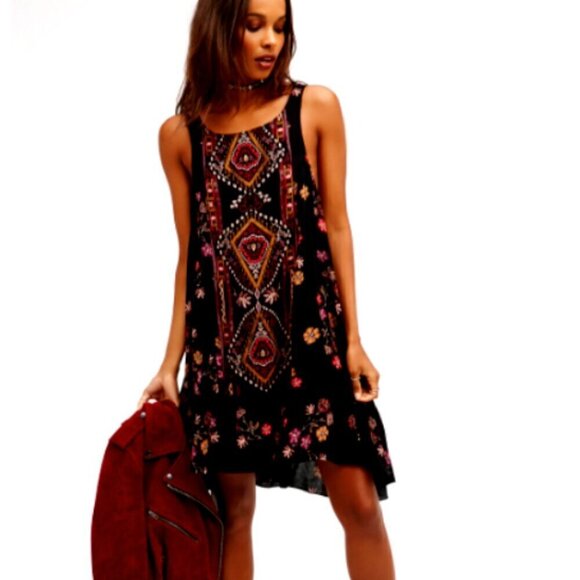 Intimately Free People Ankka Dress Sleeveless Cutout Mini Bohemian 186N - Picture 1 of 12